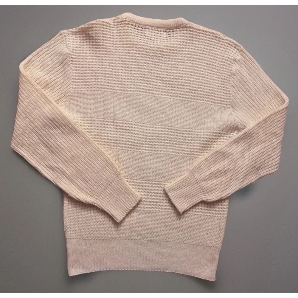 Botany 500 Long Sleeve Knit Sweater Vintage Grandpa USA Acrylic Cream Large JBHS